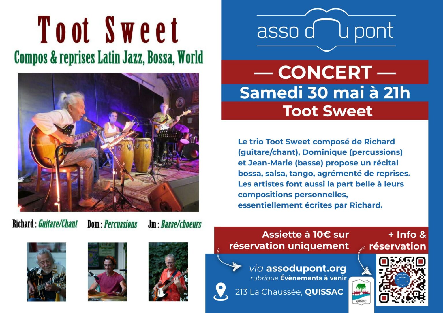 Concert du 30 mai - Toot Sweet